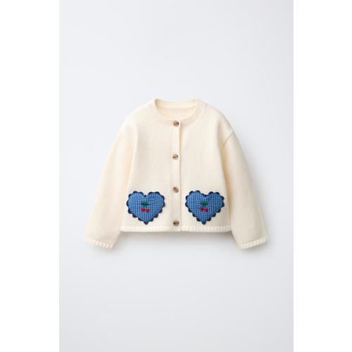 HEART POCKET CARDIGAN - Ecru | ZARA United States