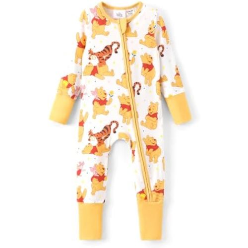 Disney Baby Organic Cotton Zip Footie Clothes Romper Outfit for Nb to Inf