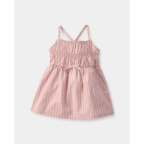 Baby Girl Striped Sleeveless Dress - Pink | Carter's