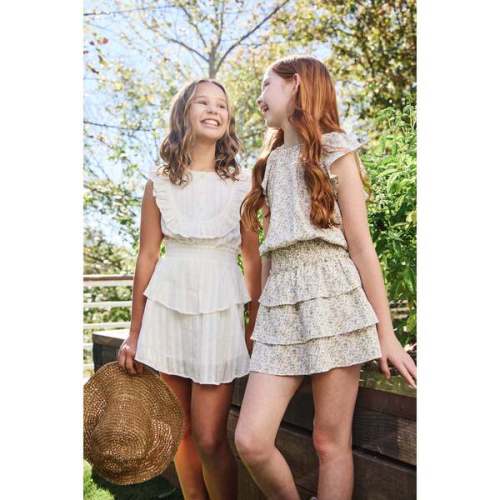 Tepper Dress, Cream Ditsy - Pleat | Maisonette