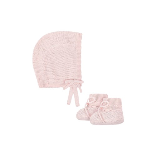 Baby Organic Sweater Bonnet and Bootie Set, Infant, 0-3M