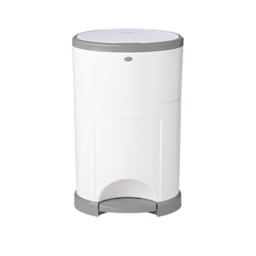 Diaper Dekor EKO Classic Diaper Pail, White | ONLY Eco-Friendly Diaper Pail Made with 70% Recycled Materials | Hands-Free: Step–Drop–Done | Cost-Effective Refill System
