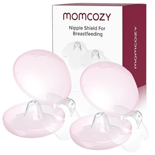 Momcozy Nipple Shields for Breastfeeding Newborn, Contact Nipple Shields Food-Grade Silicone (2, 20mm)