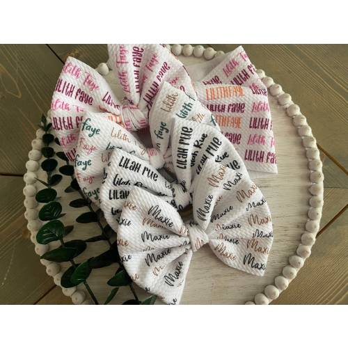 Custom Name Hair Bows