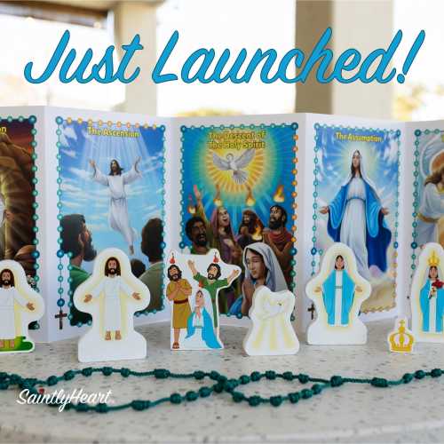 Brother Francis Rosary Pray and Play Set, Unbreakable Wooden Christian Toy