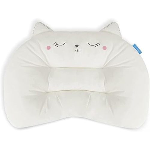 Choc chick Toddler Pillow,20X14inches Machine Washable Soft Hypoallergenic Kids Pillows,Child Cute Animal Perfect Toddler Pillows for Sleeping 2 Year Old (Cat)