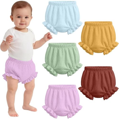 5 Pack Bloomers for Baby or Toddler Girls
