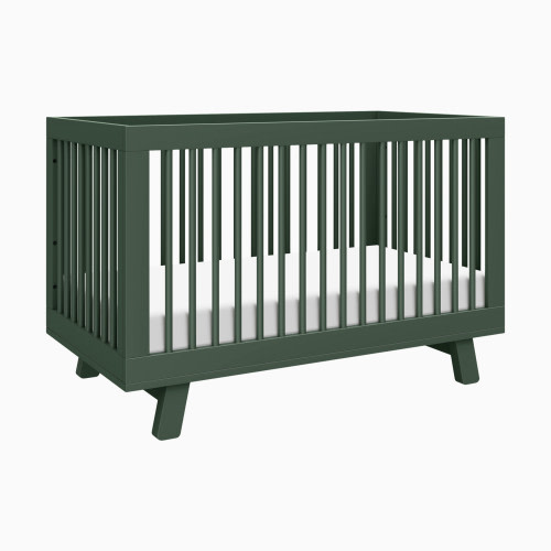 babyletto Hudson 3-in-1 Convertible Crib with Toddler Bed Conversion Kit - Forest Green