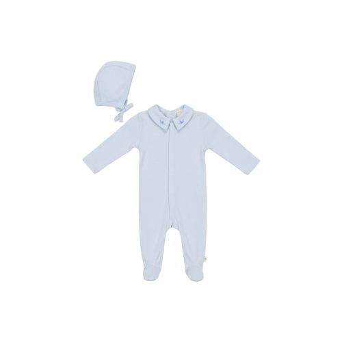 Rib Modal Romper with Matching Bonnet