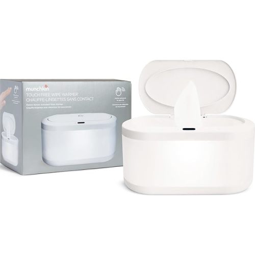 Munchkin Touch Free Baby Wipe Warmer with Nightlight & Motion Sensor, White