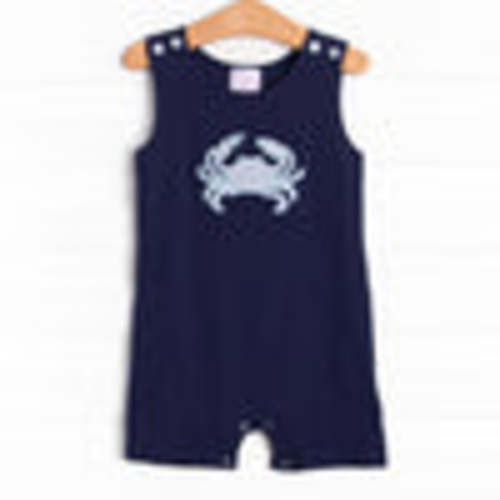 Sand Crab Romper, Blue – Stitchy Fish