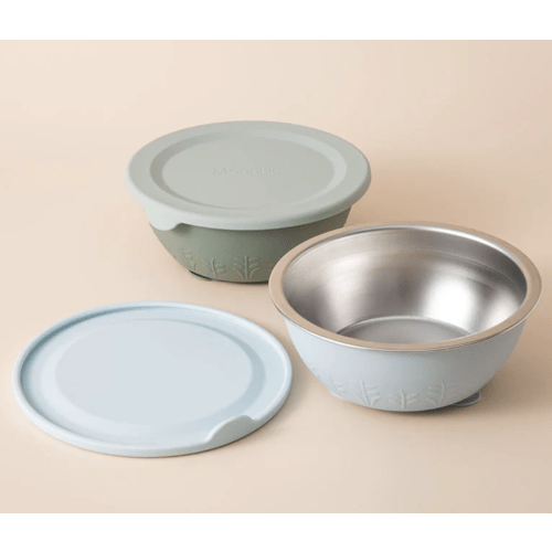 Stainless Steel Silicone Suction Bowl - 13 oz