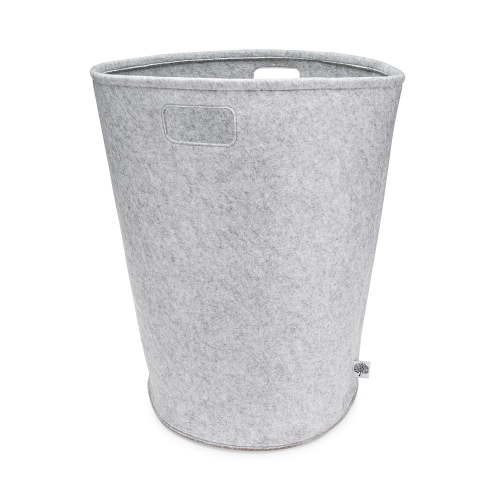 Parker Baby Nursery Laundry Hamper - Felt Storage Basket and Baby Hamper for Nursery (Gray)