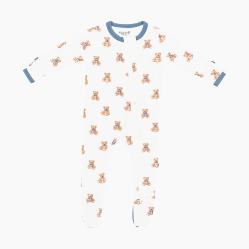 Kyte Baby Printed Zipper Footie - Teddy Bear, 6 -12 M