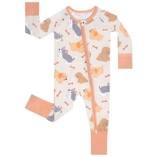 GUISBY Baby Footless Pajamas, Rayon of Bamboo, Core, NB-2T | Rayon of bamboo softness, 2-way zipper, fold-over mittens, footless or footed comfort, sleep & daily wear