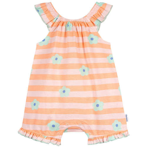 Baby Girls Pink Stripes Sleeveless Ruffle Romper – Gerber Childrenswear