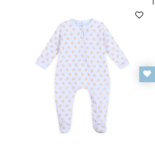Touchdown Cutie Print Zip Footie - Light Blue – Magnolia Baby