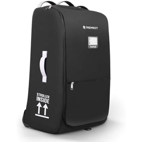 Stroller Bag for Airplane, Stroller Travel Bag Compatible with UPPAbaby Vista, Vista V2, Cruz V2, Rolling Wheel Bag with Storage Pocket, Multiple Handles, Luggage Tag for Flight Travel, Black