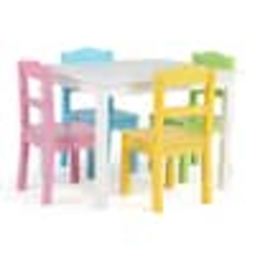 Humble Crew Pastel 5-Piece Kids Table and Chair Set TC714