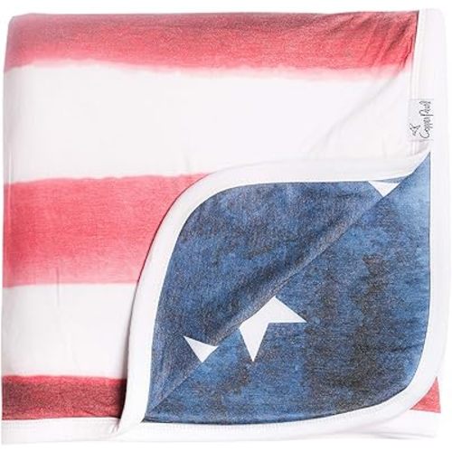 Copper Pearl Three-Layer Baby Blanket: Soft Baby Quilts for Boys and Girls | Breathable, Cozy, Toddler Blanket | Baby Quilt for Newborns | 46x46 Premium Polyester/Rayon | Patriot