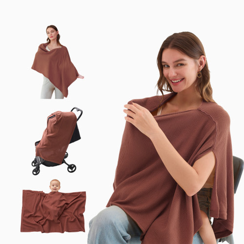 Nursing Cover - Muti-Use Privacy Poncho - Rose Taupe