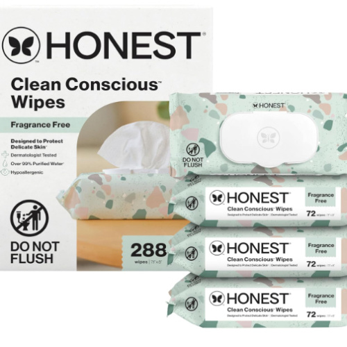 The Honest Company Hypoallergenic Multi-Use Baby Wipes for Sensitive Baby Skin
