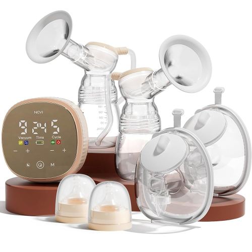 NCVI 2-in-1 Electric Breast Pump with Wearable Cups, Spa-Like Comfort with VibeRelief Massage Micro-Vibration, Hospital-Grade Suction, Pain Relief & Fully Customizable Portable Breastfeeding Pump