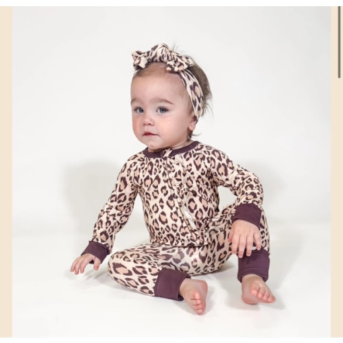 Goosies Zip Pajamas - Classic Leopard - Southern Sol