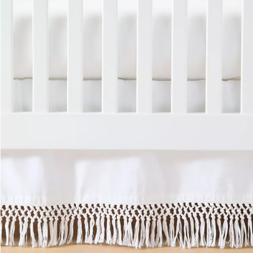Macramé Crib Skirt | Serena and Lily