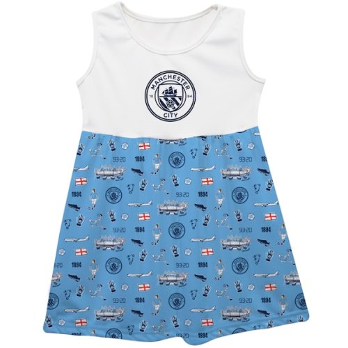 Manchester City Vive La Fete Girls Infant Impressions Artwork Tank Top Dress - Sky Blue