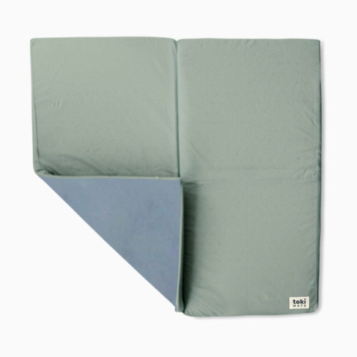 Standard Organic Cotton Play Mat - Sage Green/Ocean Blue