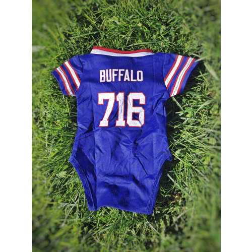 Buffalo Football Baby Jersey Style Bodysuit