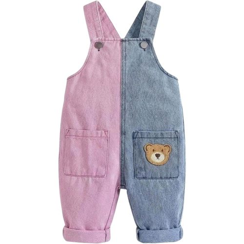 Baby Denim Overalls Toddler Infant Baby Boy Girl Summer Clothes Denim Blue Pink Patchwork Overalls Jean Outfit Fashion