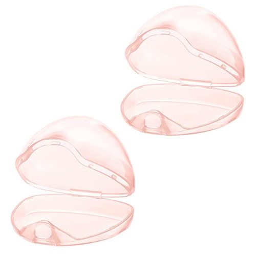 Accmor Pacifier Case, Pacifier Holder Case, Pacifier Container for Travel, BPA Free,Transparent Pink, 2 Pack