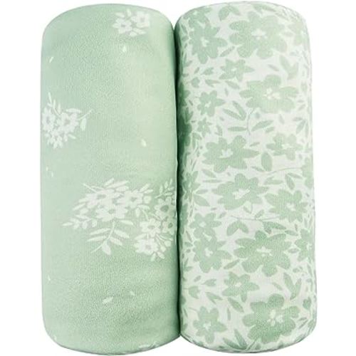 Viviland Jersey Swaddle Blanket, Ultra Soft Stretchy Receiving Blanket, Newborn Swaddle Wrap for Boys & Girls, 40 x 30 inches, 2 Pcs