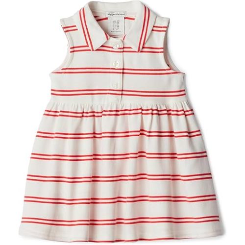 Amazon Essentials x Sofia Grainge Toddlers and Baby Girls' Cotton Pique Sleeveless Dress