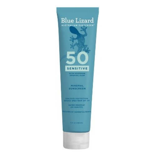 Blue Lizard Sensitive Mineral Sunscreen Lotion - SPF 50+ - 5 fl oz: Whole Body, No Fragrance Added, Vegan