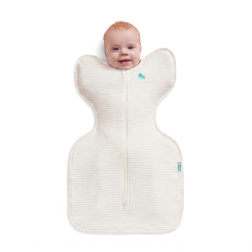 Love to Dream Swaddle Up Lite, Baby Sleep Sack | 0.2 TOG, 13-19 lbs, Tan | Arms Up Swaddle Helps Baby Self-Soothe and Sleep Longer, Secure Fit Helps Calm Startle Reflex, Newborn Essentials 75–81F