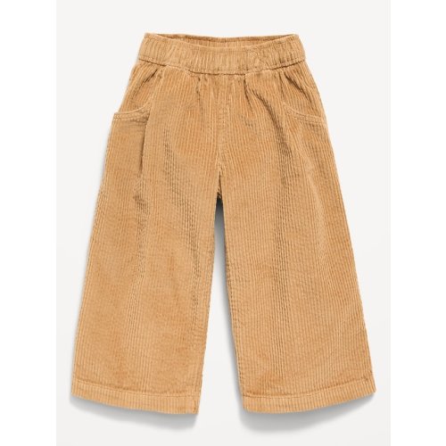 Pull-On Textured Corduroy Wide-Leg Pants for Toddler Girls
