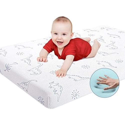Mochen Pack and Play Mattress Pad, 38"x26" Pack n Play Mattresses with Breathable Thick Soft & Firm Memory Foam Removable Washable Cover Baby Pack N Play Mattress