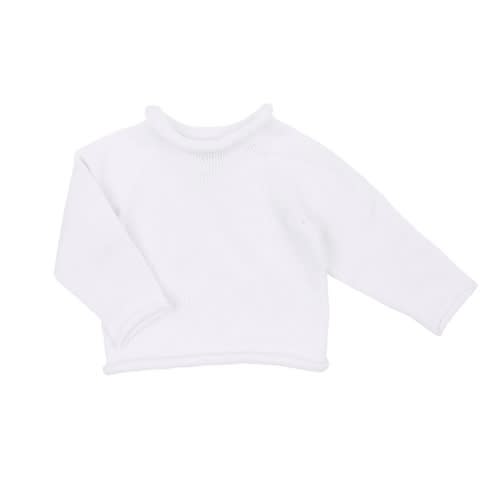 Magnolia Baby Girl Magnolia Baby Boy Essentials Knits White Raglan Sweater