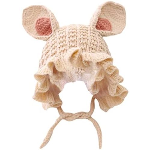 1pc Wool Earmuffs Baby Hat Kids Beanie Hat Infant Warm Hat Earmuffs for Kids Toddler Knitted Hat Baby
