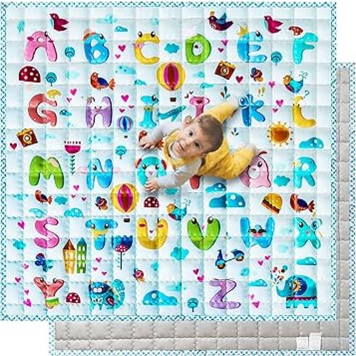 Baby Play Mat,Baby Floor Play Mats 50 x 50 Babies Playmat Compatible with TODALE Suposeu LIAMST Ajulkrio Baby Playpen Non-Slip Indoor Outdoor Infant Play Mat Foldable Toddlers Crawling Floor Mat