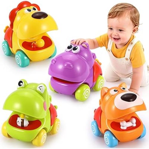 Palmatte Baby Toys 1 Year Old Boy Infant Push and Go Cars for Toddlers 1-3