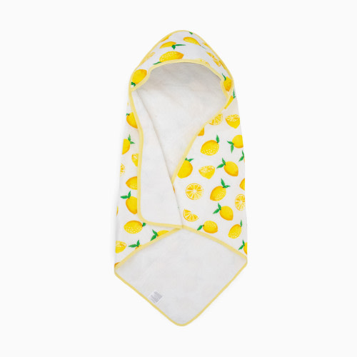 Little Unicorn Cotton Muslin & Terry Infant Hooded Towel - Lemon