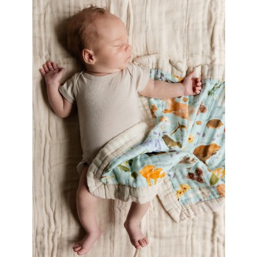 Flora & Fauna Baby Lovey Muslin Blanket - 1canoe2