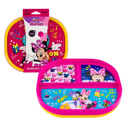 Disney Minnie Mouse 2-Sided Dishwasher Safe Toddler Plate