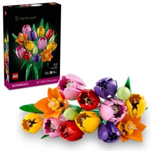 LEGO Botanicals Tulip Bouquet Building Set for Adults, Home Flower Décor, Valentine's Day Gift, 11501