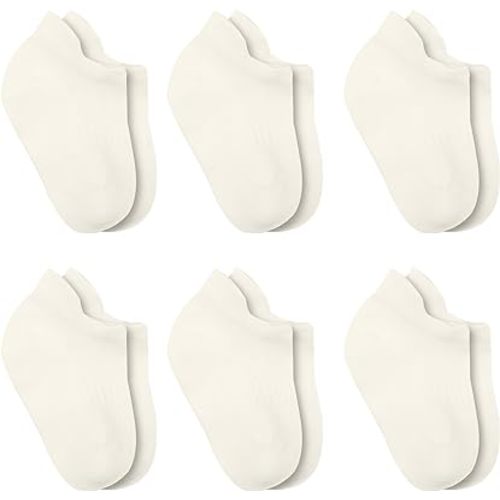 bistyle Baby Grip Ankle Socks 6 Pairs | Newborn Infant Toddlers Socks Seamless Cotton | Kids Boys Girls Ankle Socks