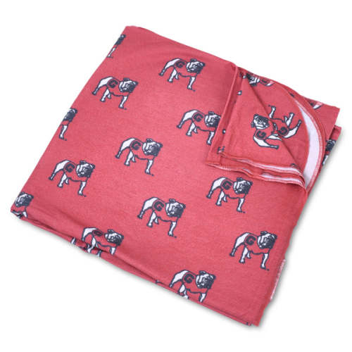 University of Georgia Knit Swaddle Blanket – Ultra-Soft, Stretchy Newborn Blanket | Officially Licensed UGA Baby Gift
